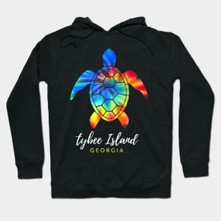 Tybee Island Georgia Sea Turtle Tie Dye Hoodie